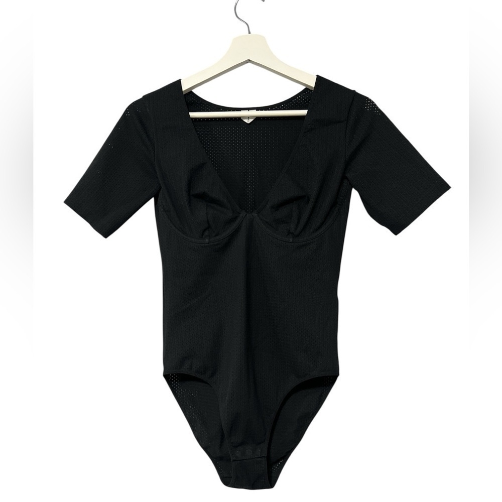 ARKET Pointelle Perforated Wired Bodysuit